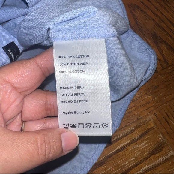 Psycho Bunny Men's Astor Long Sleeve Pima Cotton Pique Button Shirt Sz S Casual - Picture 10 of 13